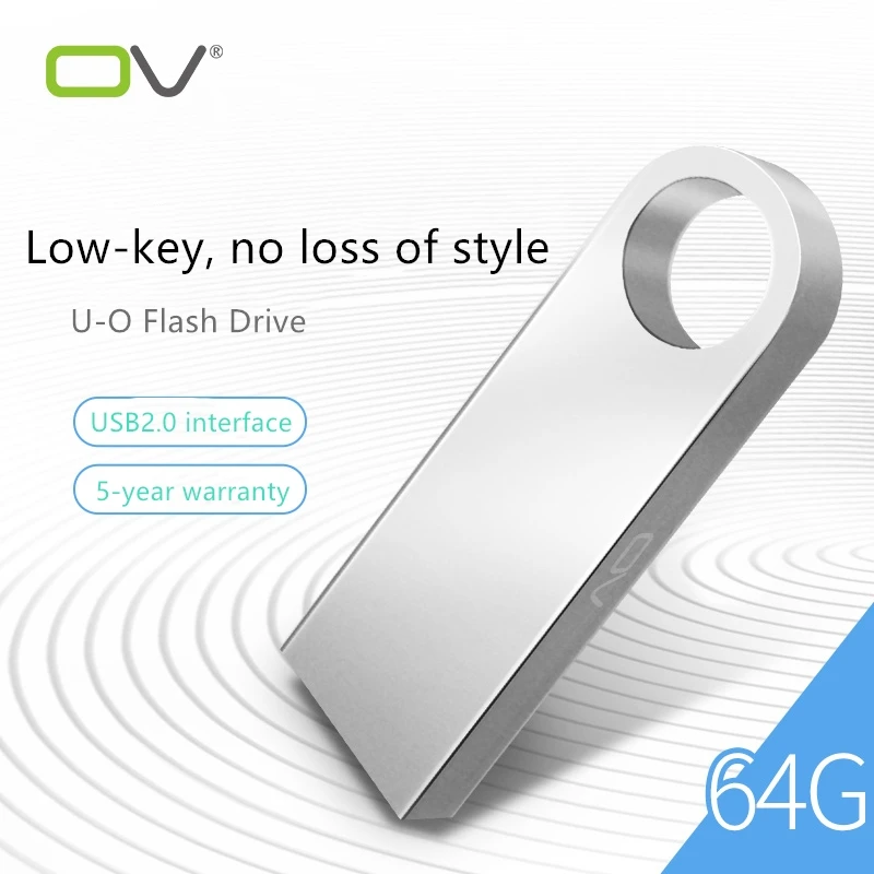 Флеш накопитель OV 8 ГБ 16 32 64 usb 2 0 интерфейс U диск серебристый металл прочный
