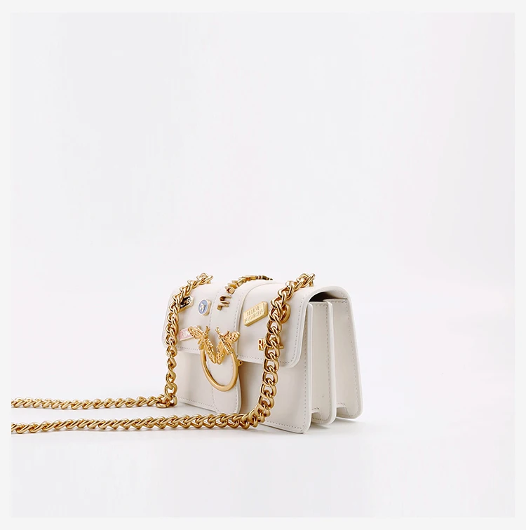 Птица сумочка для мелочей заклепки клапаном сумка пчелы белый женщин 2019 сезон: