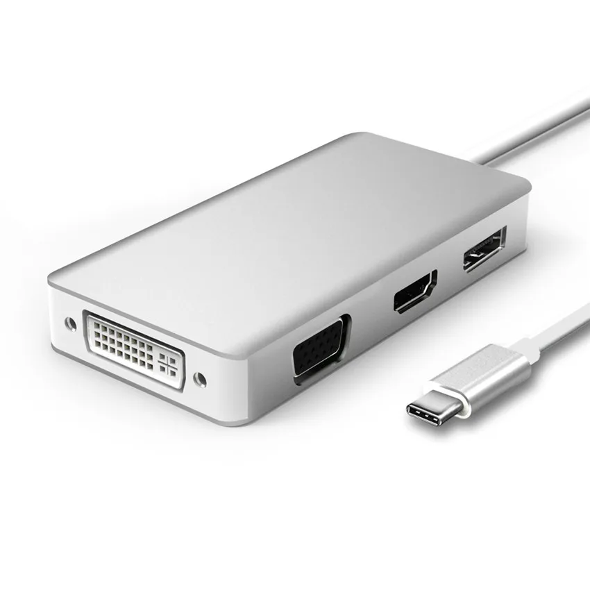 USB C концентратор HDMI DisplayPort 3840*2160 4K адаптер Тип C VGA DVI 1080P конвертер для Macbook Монитор Проектор