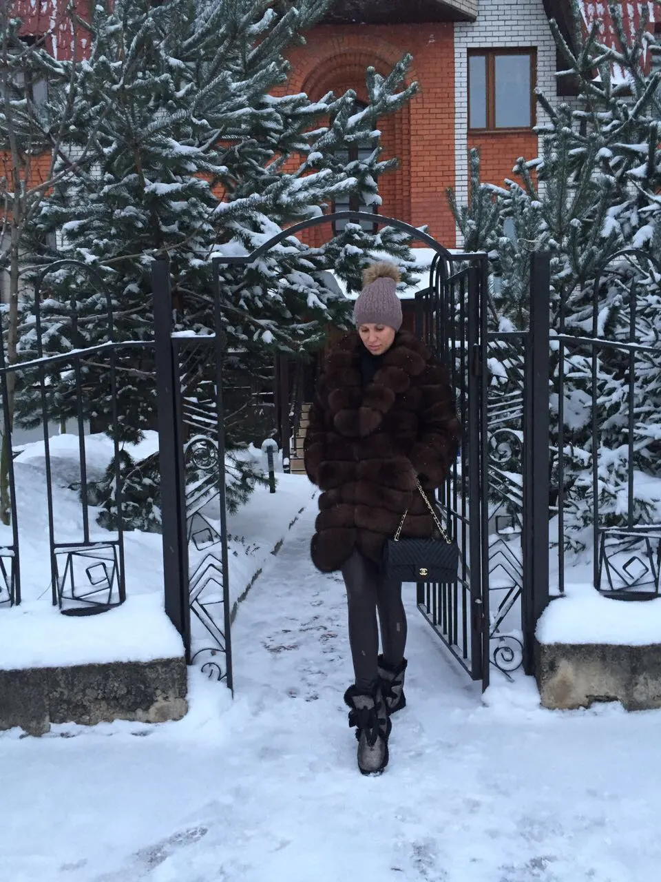 Новинка роскошное Женское пальто из натурального Лисьего меха толстое с