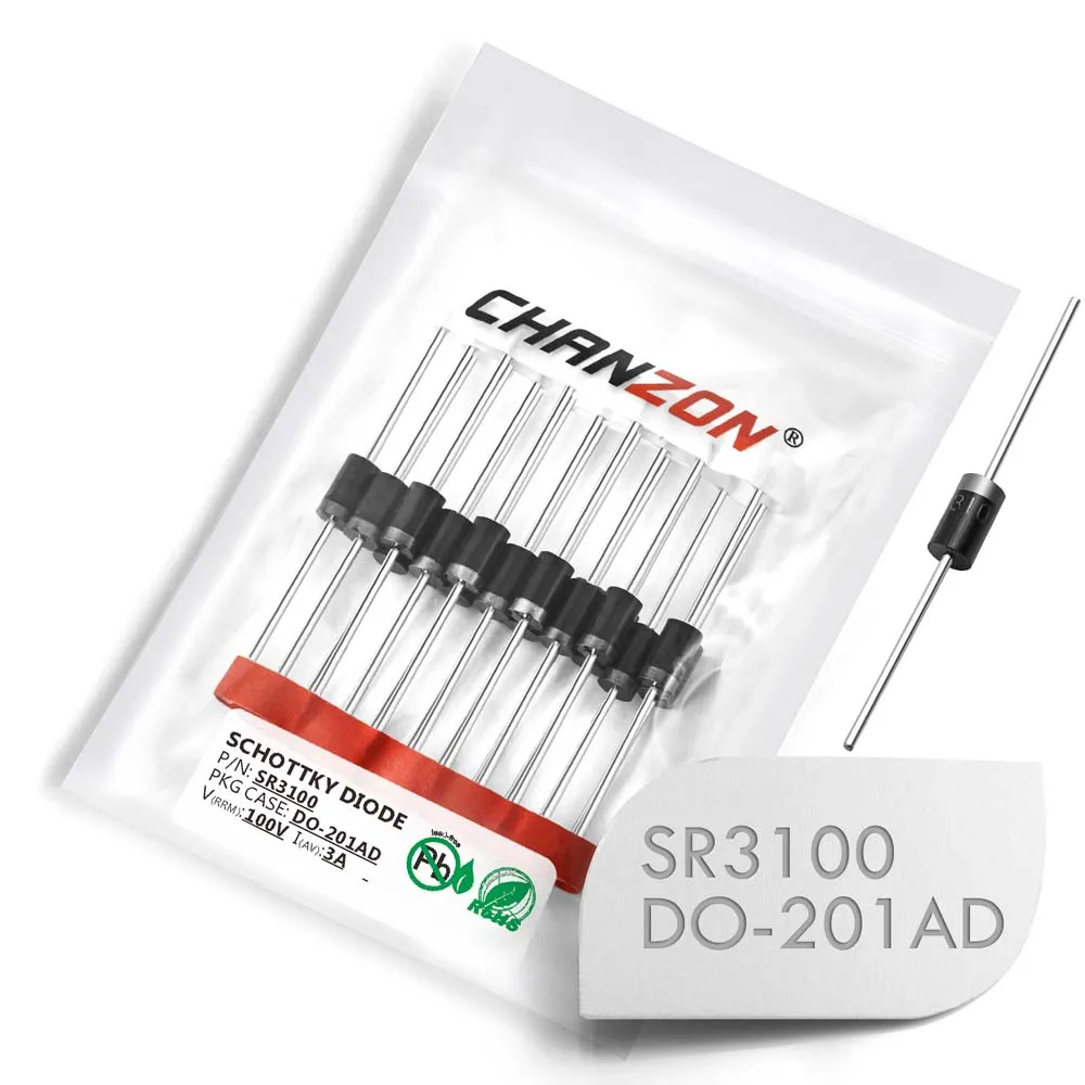 (20 шт.) SR3100 (SB3100) выпрямительный барьер Шоттки диоды 3 А 100 в аналогичные (DO 27) осевые