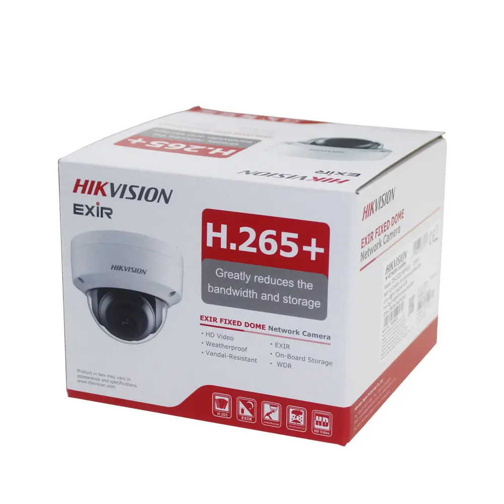 

Камера видеонаблюдения Hikvision DS-2CD2155FWD-I, POE, 5 МП, ИК, сетевая, купольная, 30 м, ИК, IP67, IK10, H.265, слот для SD-карты