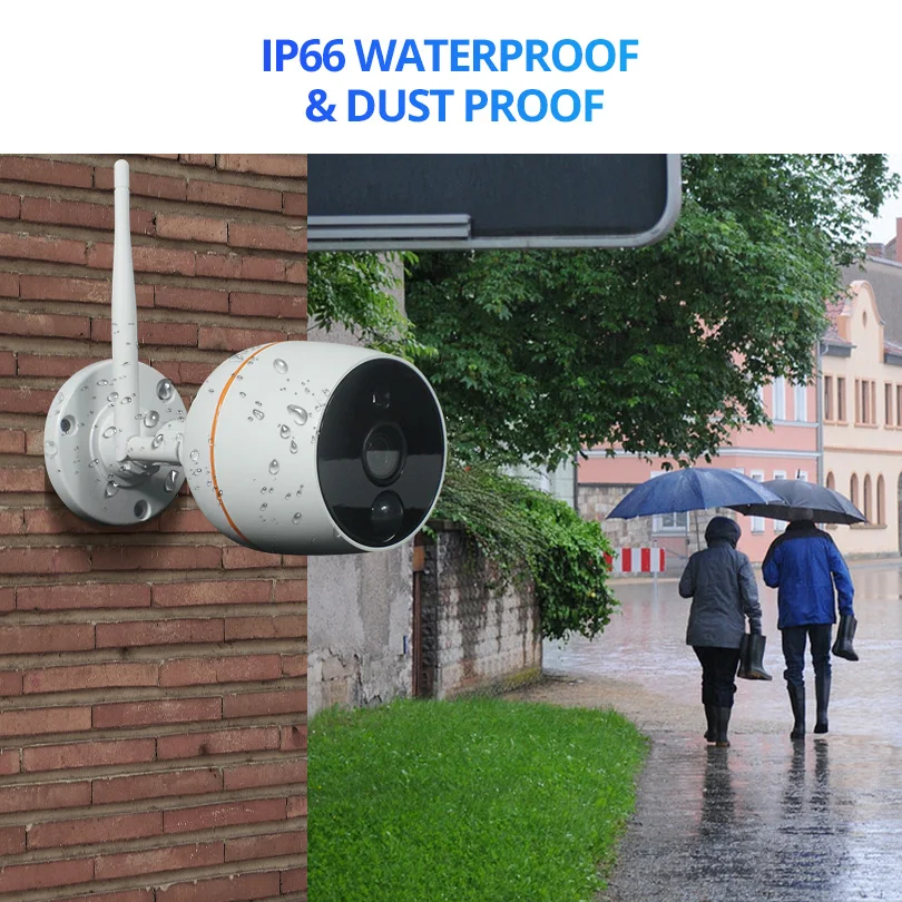 Беспроводная система видеонаблюдения Wetrans 4 канала 1080P Wi Fi NVR сенсорный экран