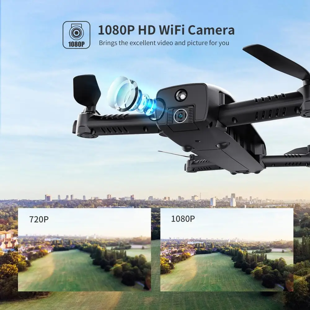 Holy Stone HS161 FPV Дрон с камерой 1080P HD селфи складной оптический поток позиционирования