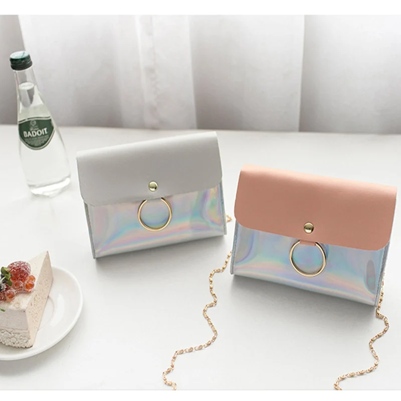 Сумка на плечо из полиуретана полиэфирная ткань новая трендовая лазерная сумка с