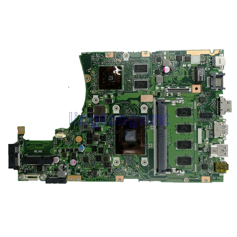 X455YI материнская плата для ноутбука For Asus X455Y X454Y 100% ТЕСТ ОК 2G RAM E2-7110 2GB Graphic |