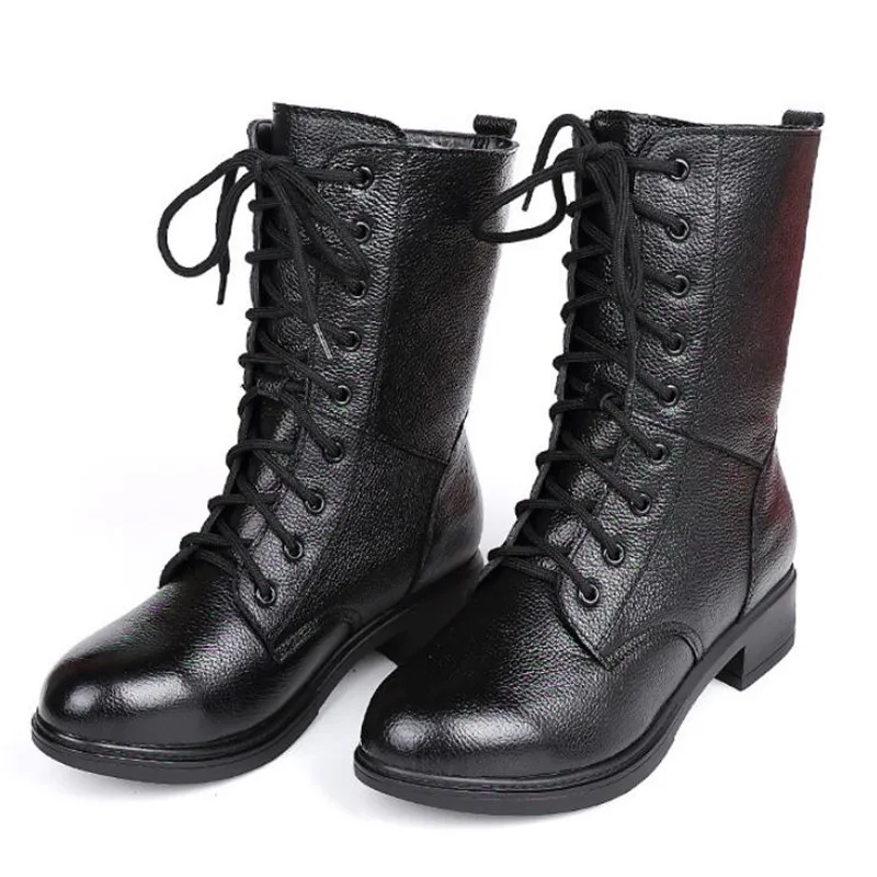 Новинка 2019 года модные теплые удобные зимние ботинки на толстом каблуке с