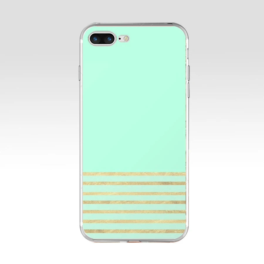 49H Минимальный Мятные полосы Мягкий ТПУ силиконовый чехол для Apple iPhone 6 6s 7 8 plus |