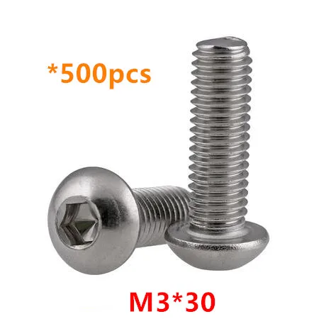 

Винты с шестигранной головкой M3 * 30, 500 шт.