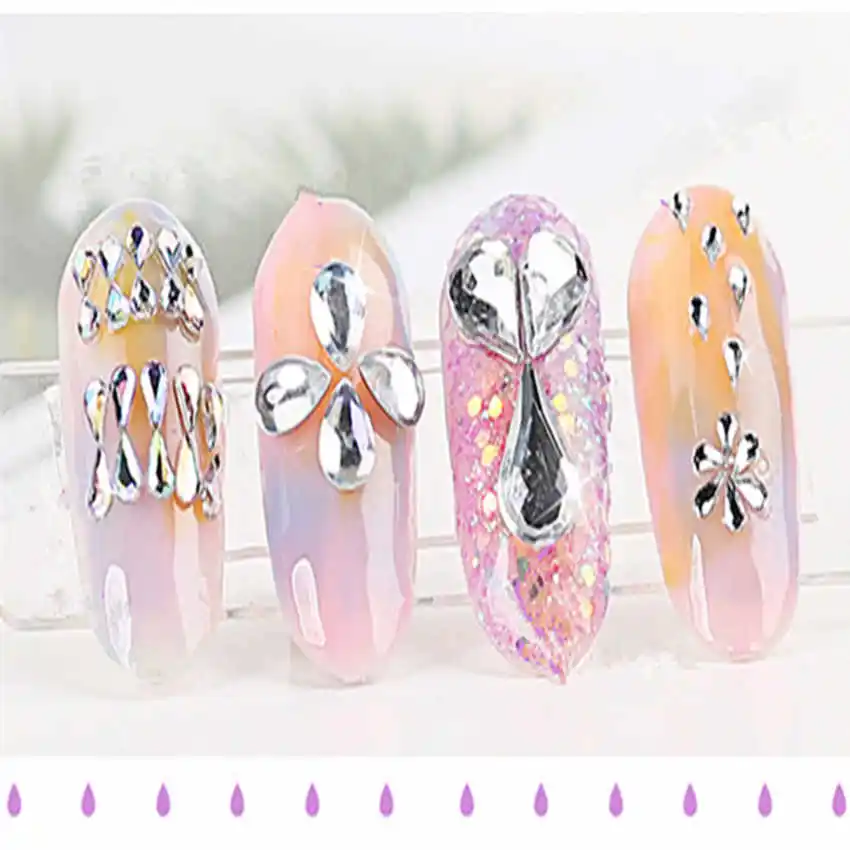 1 шт. Популярные разноцветные Большие капли воды накладные ногти прозрачный