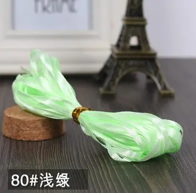 light green 10 м/лот 3 мм атласная шелковая лента для ручной работы «сделай сам» ручной работы, небольшие украшения, коробка для свадебного торта, Подарочная коробка, вечерние подарки - Цвет: light green