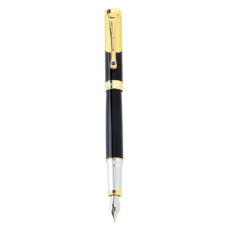 Ручка перьевая Jinhao черная/Золотая со средним наконечником 9009|Перьевые ручки| |