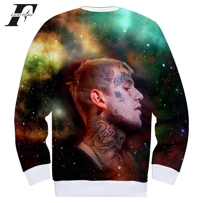 Смешная 3D Толстовка LUCKYFRIDAYF lil peep 2018 толстовка без капюшона женские/мужские