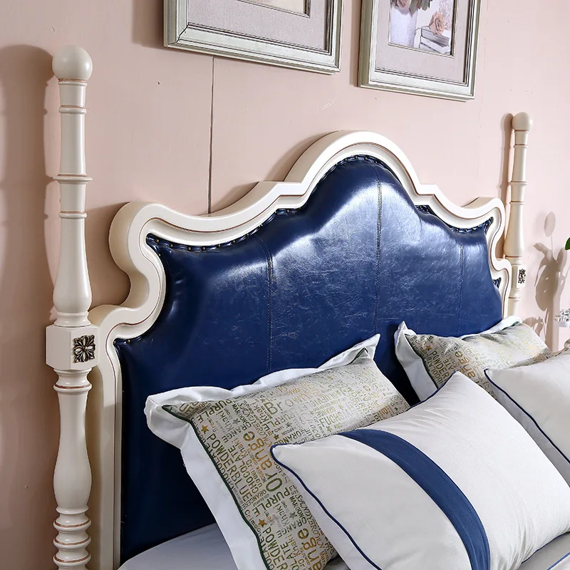 2019 простая европесветильник Роскошная стильная кровать из натуральной кожи