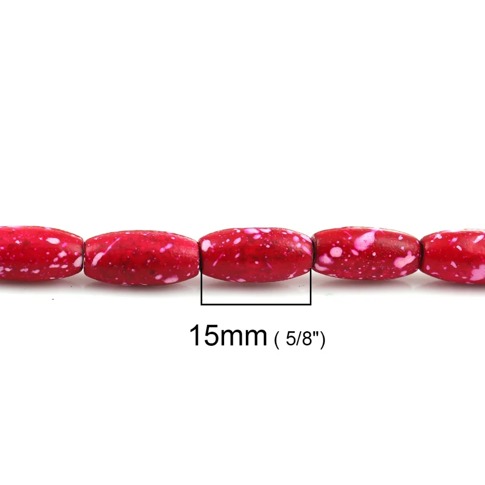 DoreenBeads модные деревянных бусин в форме овальных красочные коричневый ювелирных