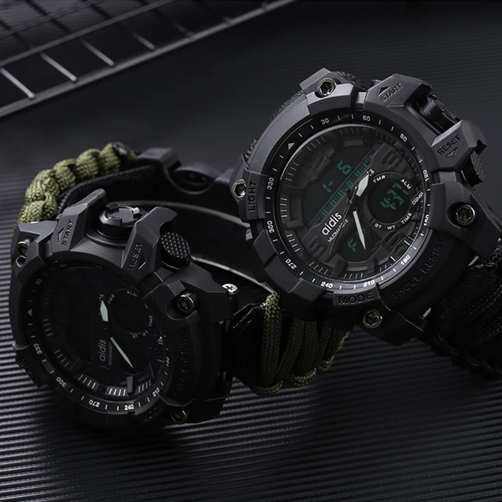 Лидирующий бренд AIDIS мужские военные часы модные уличные водонепроницаемые
