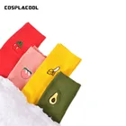 Носки для девочек, с милым мультяшным принтом фруктов, авокадо, банан, вишня, персик, забавные носки с вышивкой в Корейском стиле Харадзюку, кавайные носки