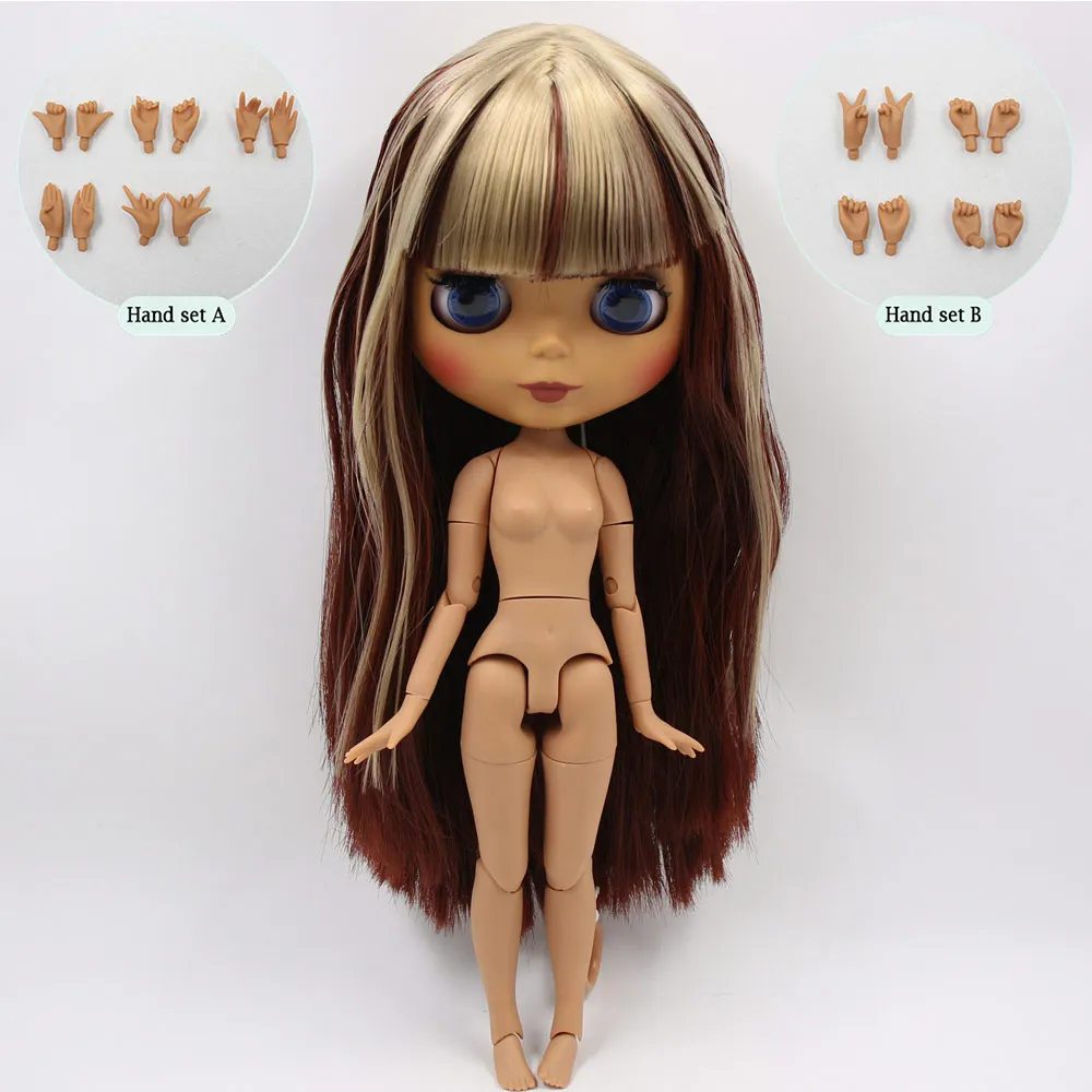 A doll with hand AB Ледяная Обнаженная кукла Blyth No. BL9031/0362 семена красных цветов блонд волос 1/6 bjd, пульлип, licca, jerryberry - Цвет: A doll with hand AB