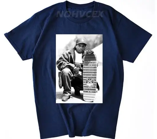 EAZY E хип хоп Легенда Футболка NWA крутая Повседневная pride Футболка Мужская Унисекс Новая модная футболка n.w. A - Цвет: Тёмно-синий