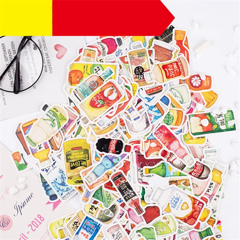 226pcs/packs drinks Stickers scrapbooking planner kids girls notebook cute kawaii beauty DIY handbook sticker decoration | Игрушки и