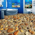 Пользовательские 3d росписи камень галька ПВХ Водонепроницаемый обеденный Гостиная Ванная комната полы Картины фрески фото обои для стен 3d