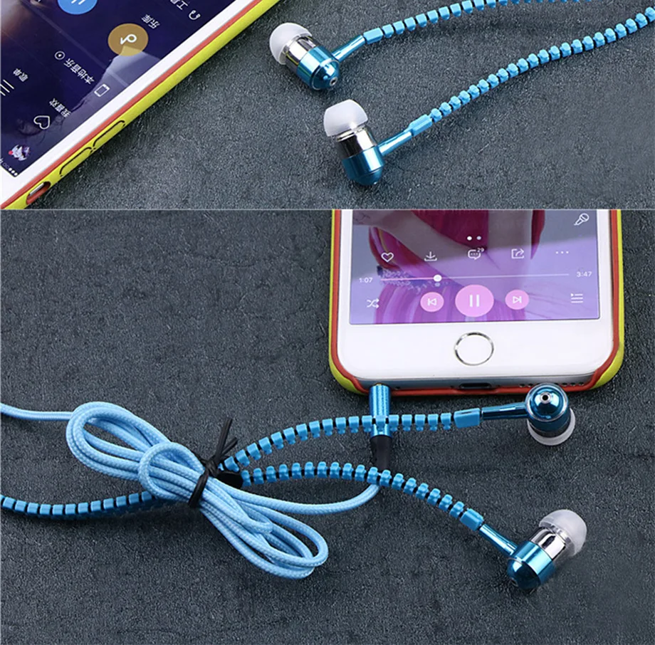 Наушники на молнии, проводные, 3,5 мм, наушники-вкладыши с микрофоном для iPhone Cremallera, гарнитура, головной телефон для Redmi, для huawei