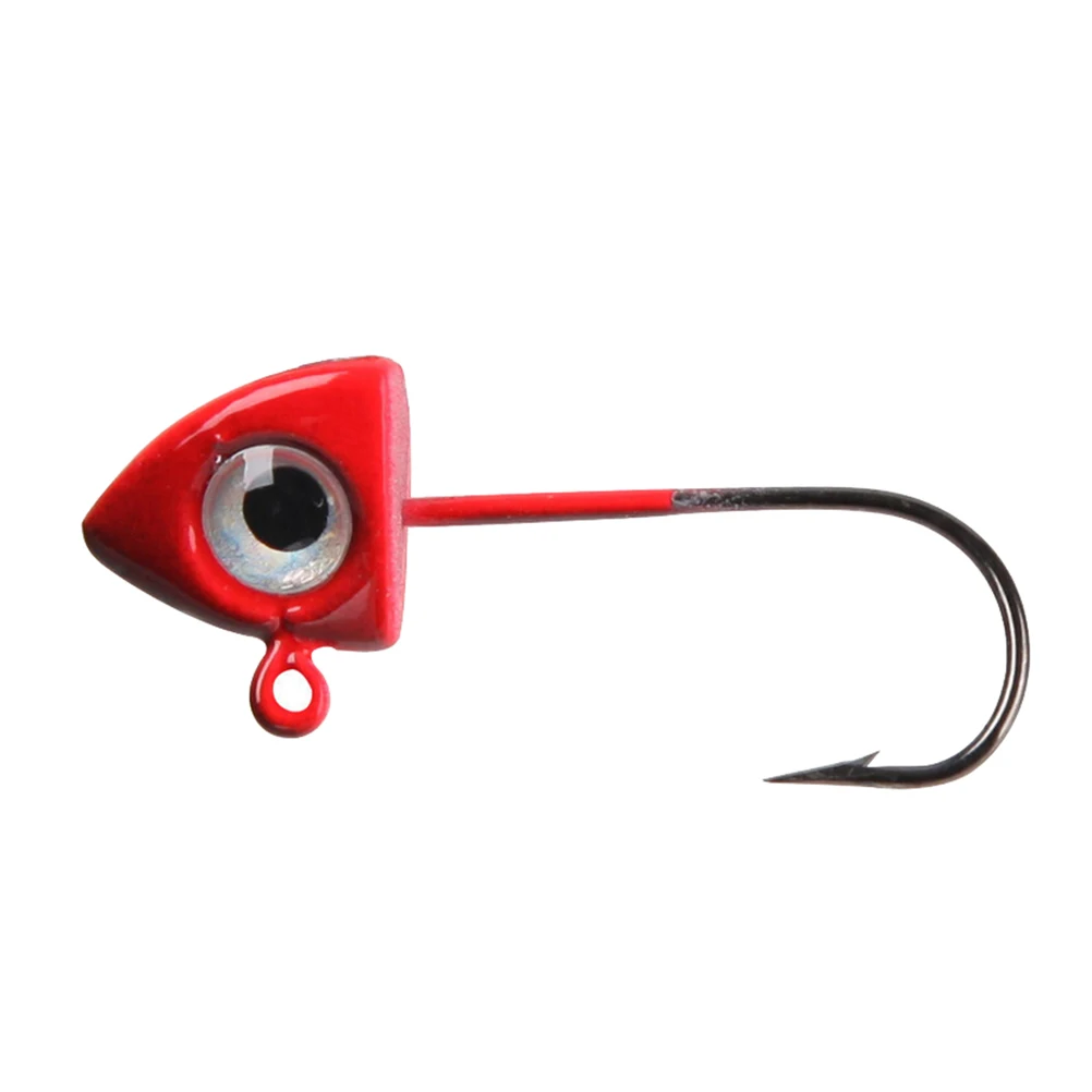 Red 2g 5 шт./лот, 2 г, 3 г, 3 цвета, 3D глаза, свинцовая головка, колючий крючок, Mustad, Вибрационный крючок, рыболовные крючки, свинцовая головка, крючок - Цвет: Red 2g