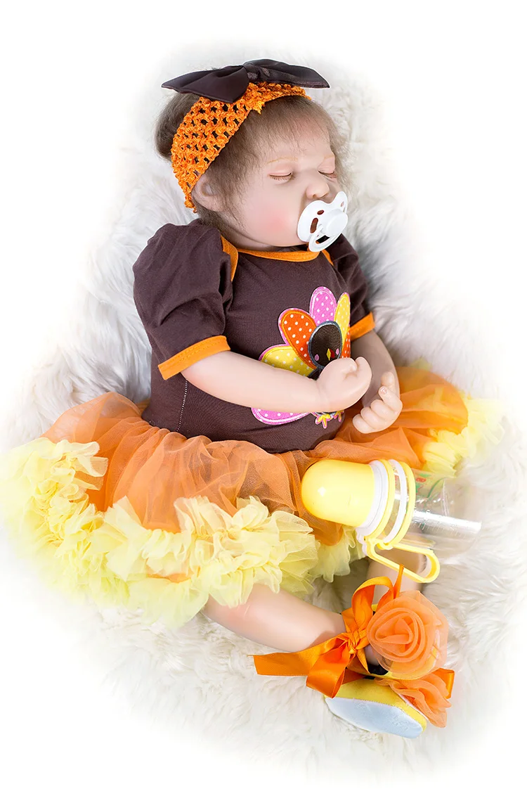 Кукольный домик реборн 54 см силиконовые куклы l.o.l игрушки bebe ailve Спящая девушка