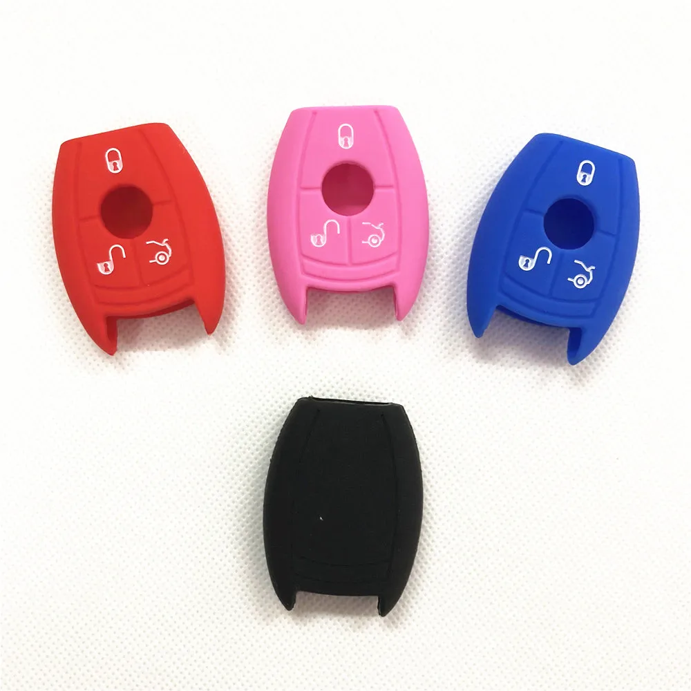 Для Mercedes Benz Силиконовый Футляр для дистанционного ключа чехол держатель кожи 3 1