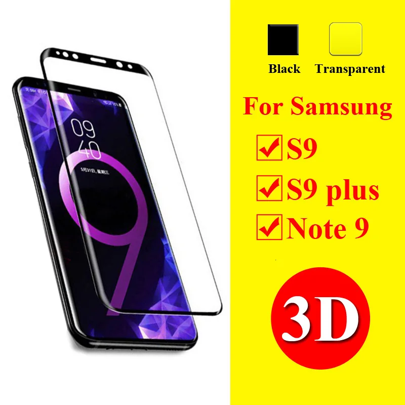 Защитное стекло S9Plus Note9 для samsung s9 plus note 9 Защитная пленка экрана samsun 3d изогнутая