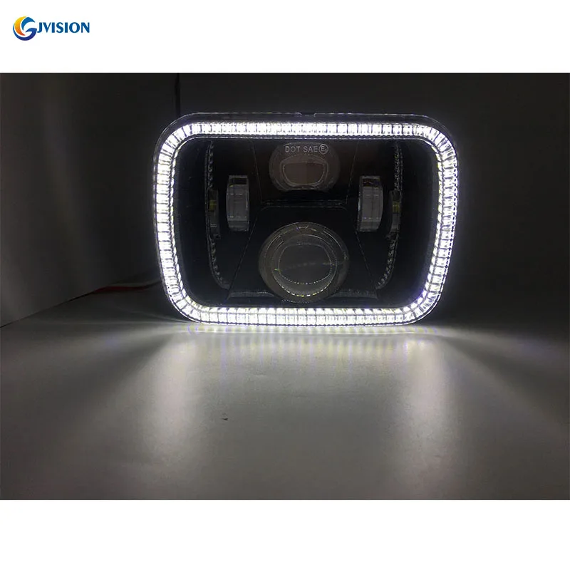 Светодиодная фара 6x7 дюймов для Jeep Wrangler YJ Cherokee XJ Toyota запчасти пикапов H6054 H5054 H6054LL