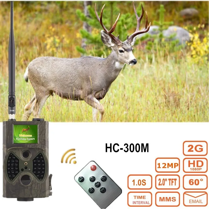 Охотничья камера фотовспышка HC300M 2G GPRS MMS SMTP SMS инфракрасная ночного видения
