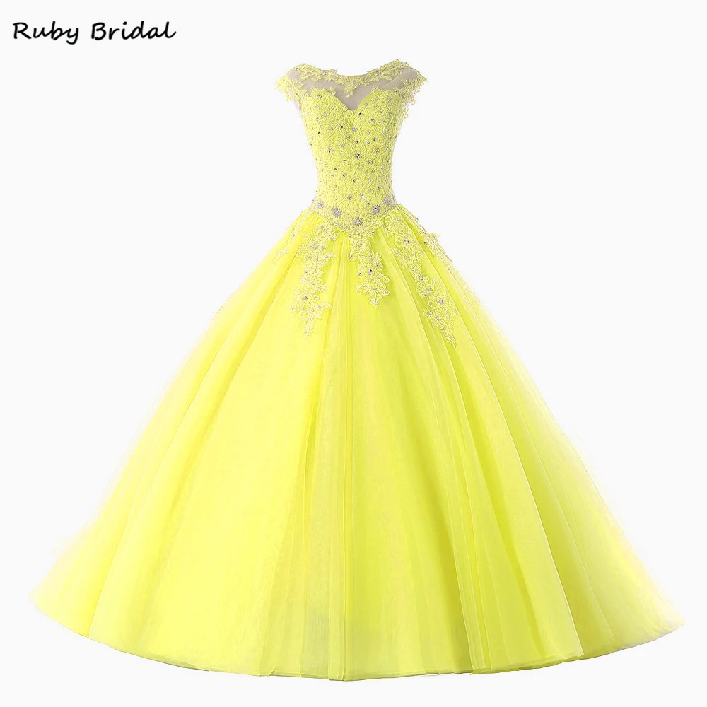 Ruby Bridal/Новинка пышные платья бальное платье из органзы кружевное Золушки с