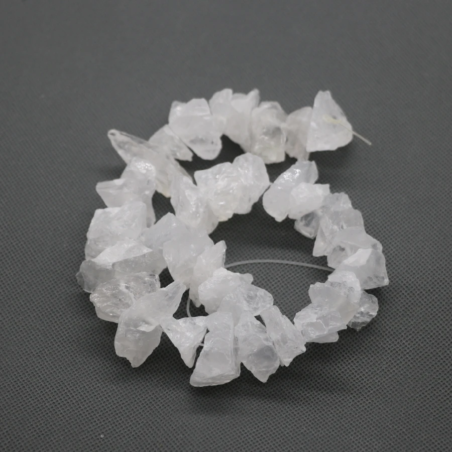 

Approx 26pcs/strand Natural Raw White Crystal Quartz Top Drilled Point Pendants,Rock Quartz Crystal Women Jewelry Making Beads