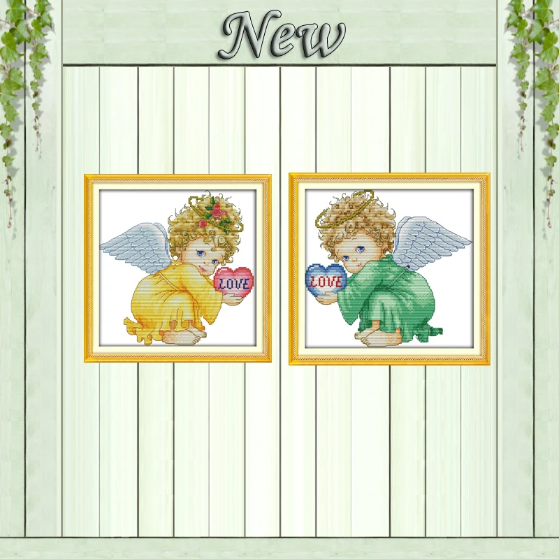 Angel baby boy girl love домашний декор картины Счетный принт на холсте DMC 11CT 14CT наборы для вышивки крестиком наборы для вышивки