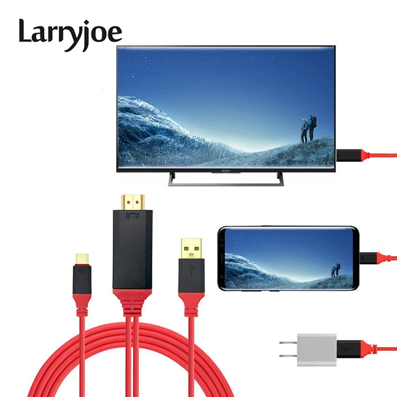 Кабель-преобразователь совместимый с USB Type C на HDMI 2 м | Электроника