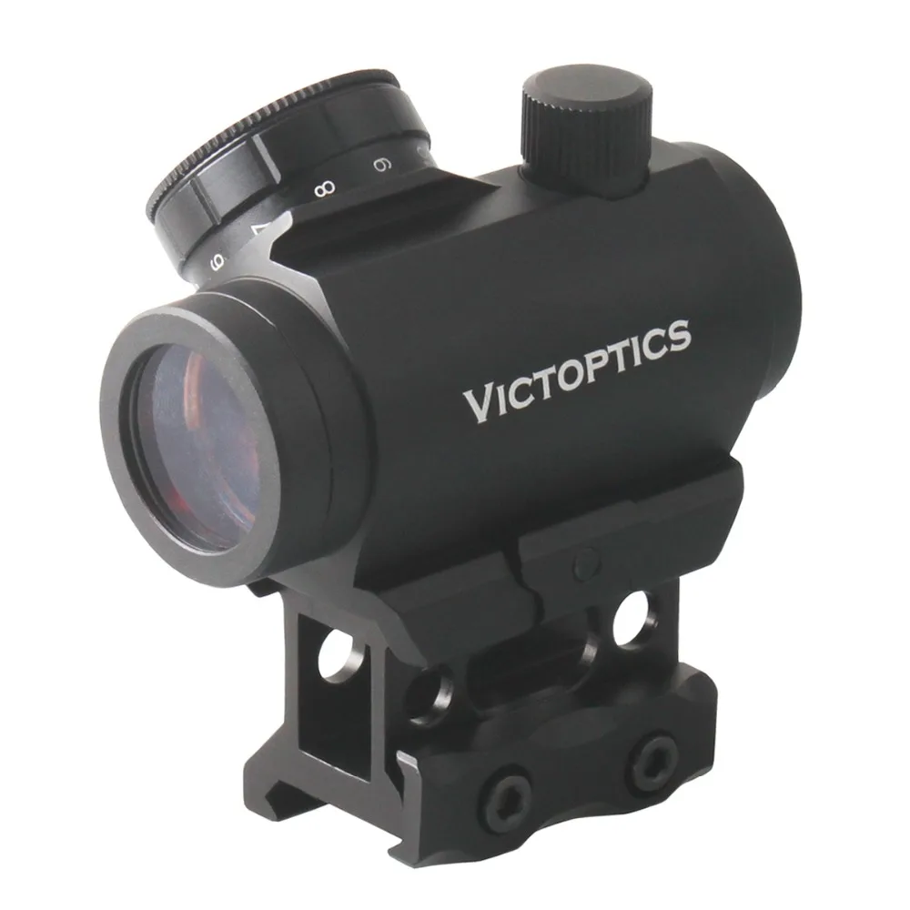 VictOptics 1x22 дешевый Красный точечный прицел с подъемником Пикатинни 21 мм Крепление 11 уровней интенсивность точки Охота страйкбол