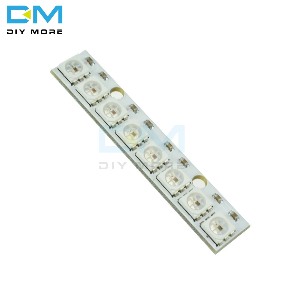 WS2812 WS 2811 5050 RGB СВЕТОДИОДНЫЙ модуль панели лампы 5 в 8 битный Радужный светодиодный