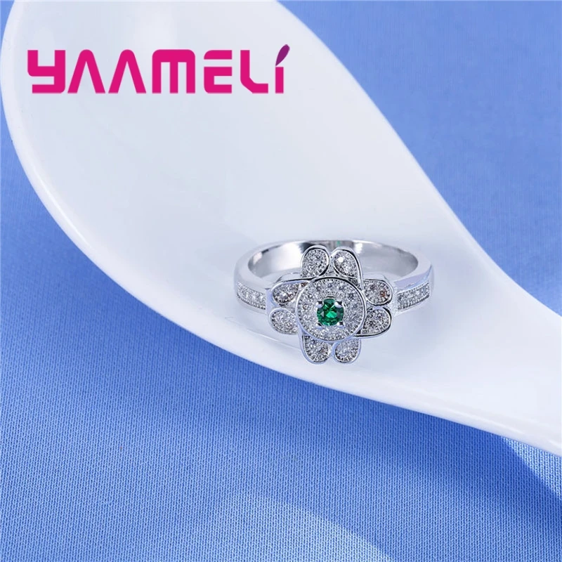 Hot Sale 100% 925 Sterling Silver Cubic Zirconia Wedding Jewelry Acessory Women Fashion Popular Size 6 7 8 9 Rings | Украшения и