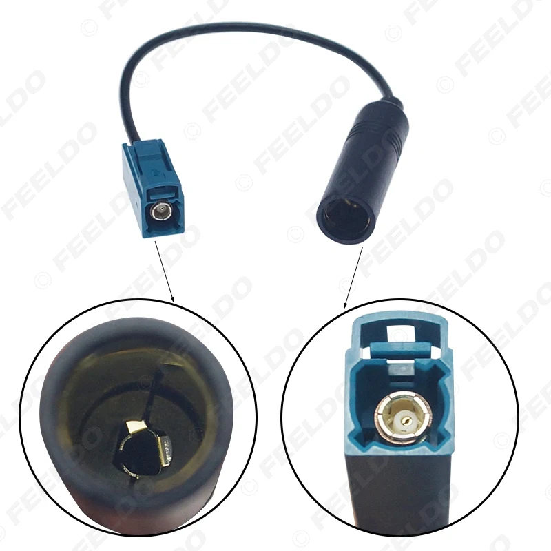 FEELDO Car Aftermarke Radion Antenna Wire Harness Plug For Volkswagen Male to Motorola Female Adapter #FD-2019 | Автомобили и