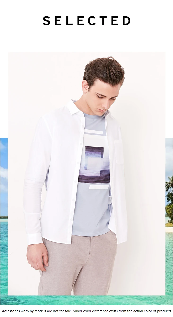 Отборные мужские хлопок Slim Fit полосой сращивания Повседневная рубашка S | 418305526