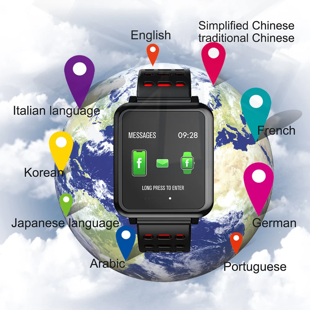 LYMOC T2 Смарт-часы напоминают о звонке шагомер Здоровье Bluetooth наручные часы IP67 Водонепроницаемый пульсометр для всех телефонов
