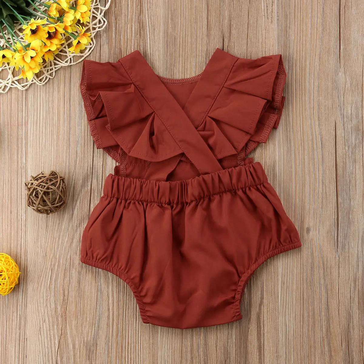 Summer Newborn Infant Baby Girl Romper Jumpsuit Beach Wear Flying Sleeves Outfit Clothing | Детская одежда и обувь