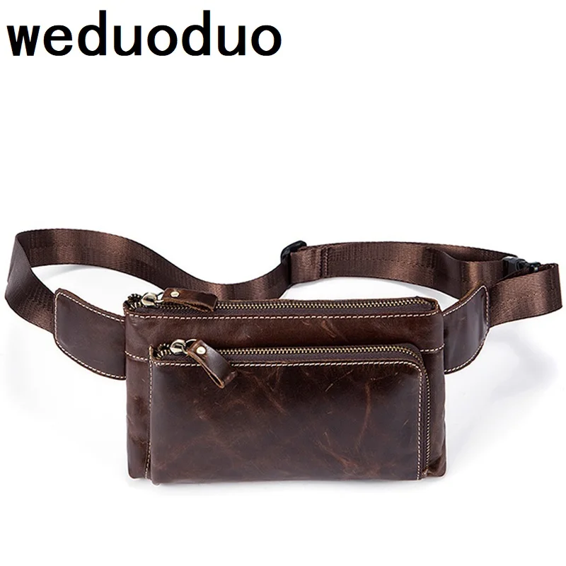 

Мужская поясная сумка Weduoduo из натуральной кожи, мужская сумка, дорожная поясная сумка для денег, Кожаная поясная сумка, поясная сумка, сумка ...