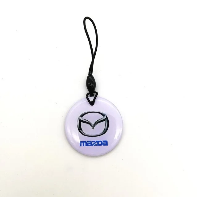 Черный 1 шт. перезаписываемая T5577 EM4305 пустая карта 125 кГц RFID ID карта мультфильм брелок для ключей значок ключ для домофона брелок с кольцом - Цвет: Черный