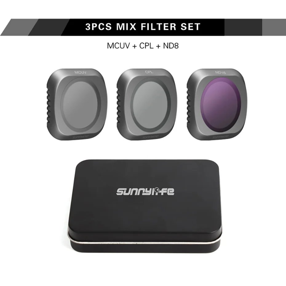 UV CPL ND8 Для Mavic 2 Pro оптический стеклянный фильтр для объектива CPL/MC UV/ND 4 8 16 32 64-PL фильтры Комплект для DJI Mavic 2 Pro Drone камеры аксессуары - Цвет: UV CPL ND8