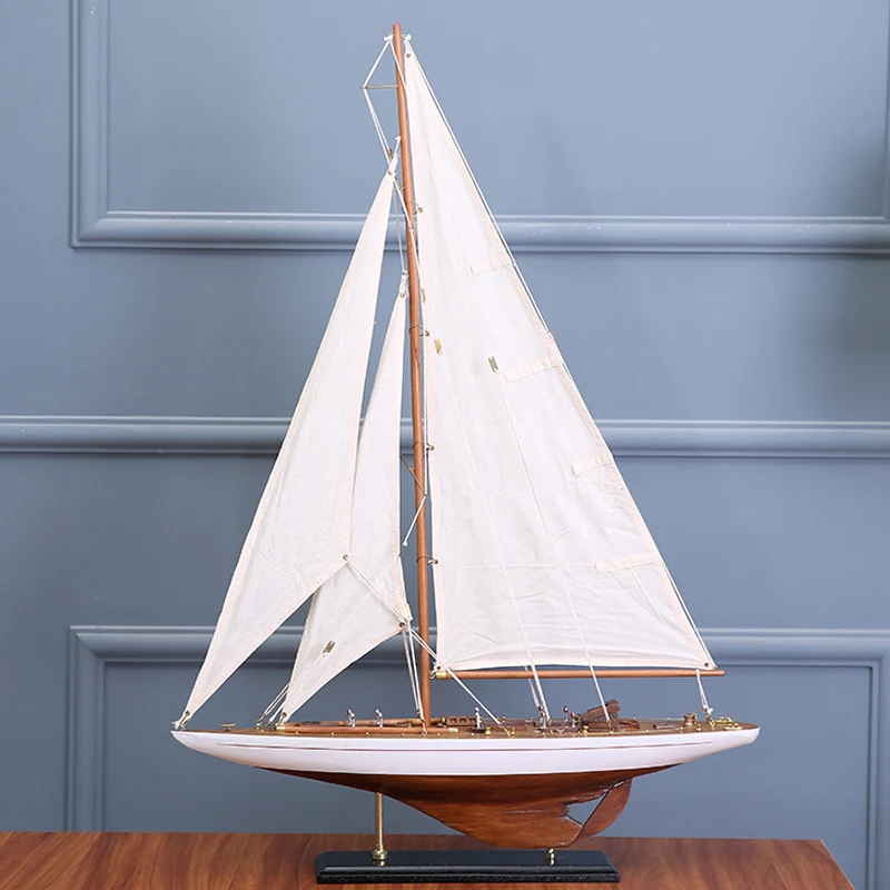 LUCKK 60 см Американская DIY деревянная модель кораблей домашний интерьер 2 цвета винтажное украшение ремесла строительные сборки игрушки парусная модель