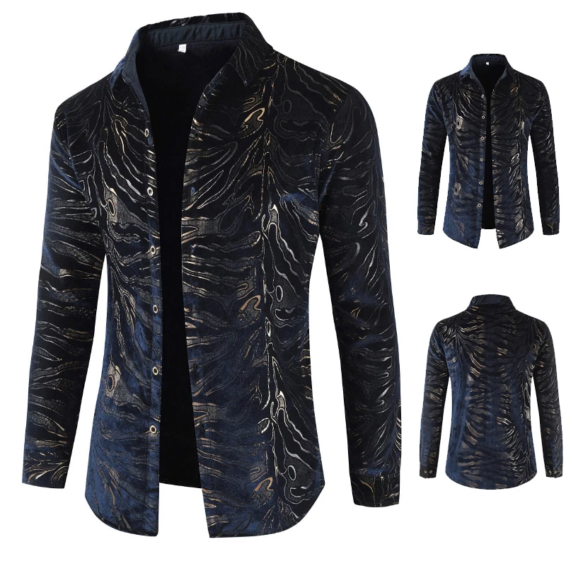 Зимние рубашки мужские толстые осенние бархатные фланелевые повседневная