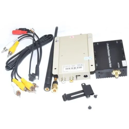 Беспроводная 1,2G 5W 5000MW 4CH FPV CCTV Аудио Видео AV Передатчик Приемник+ антенна