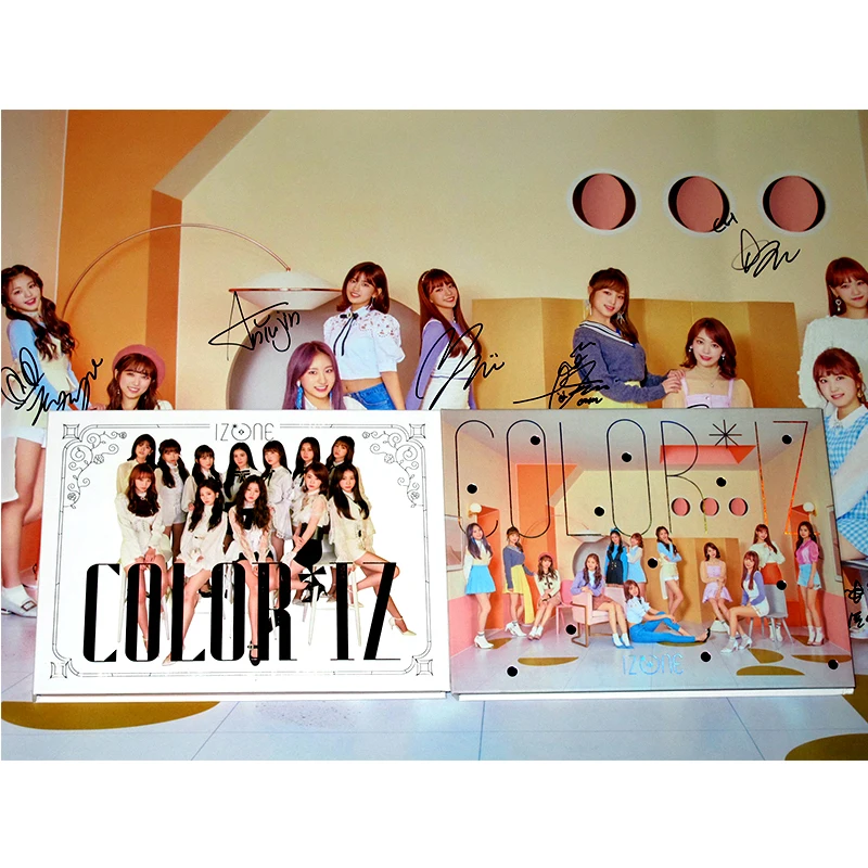 Ручная работа IZ * ONE IZONE autographed mini1st альбом цвет CD + Фотокнига подписанный